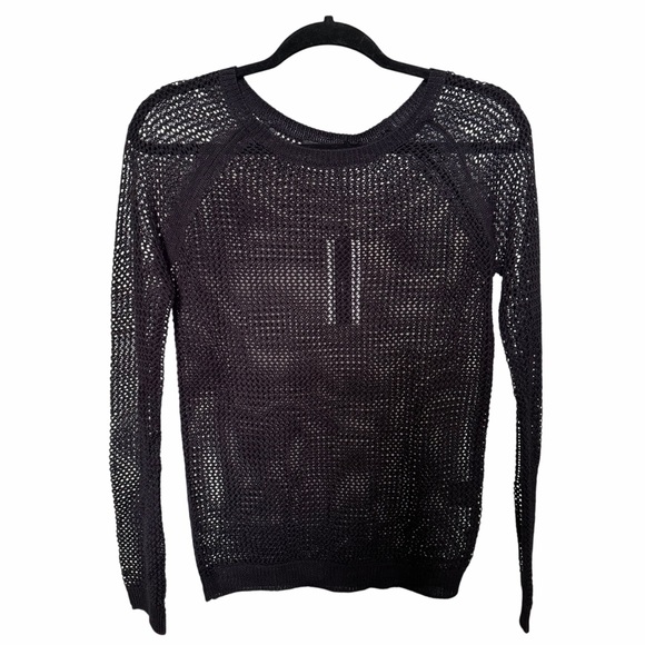 BCBG MaxAzria Black Knit Long Sleeve Top - Picture 7 of 8
